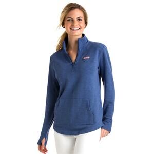 Vineyard Vines Garment Dyed Relaxed Slub She Shirt Blue LARGE
